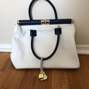 Real Italian Leather White Purse